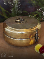 Vintage Brass Chapati Box - 10"