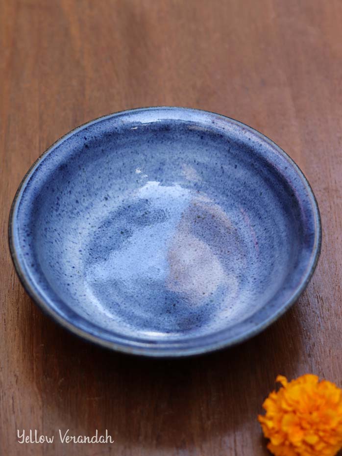 Stoneware Serving Bowl Blue