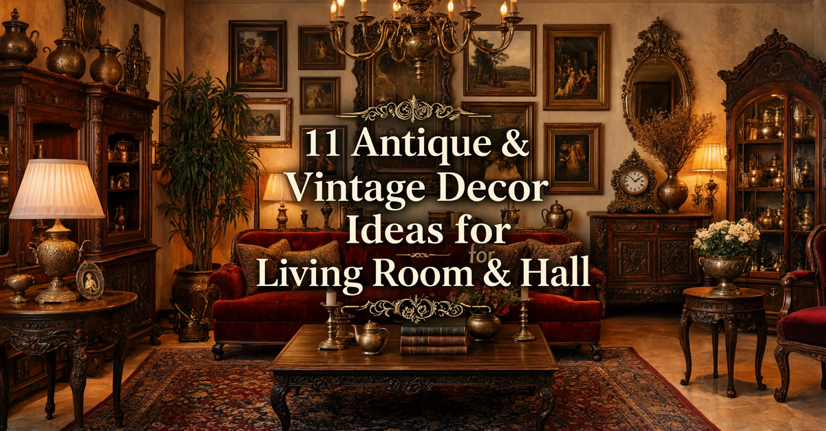 11 Antique & Vintage Decor Ideas for Living Room & Hall