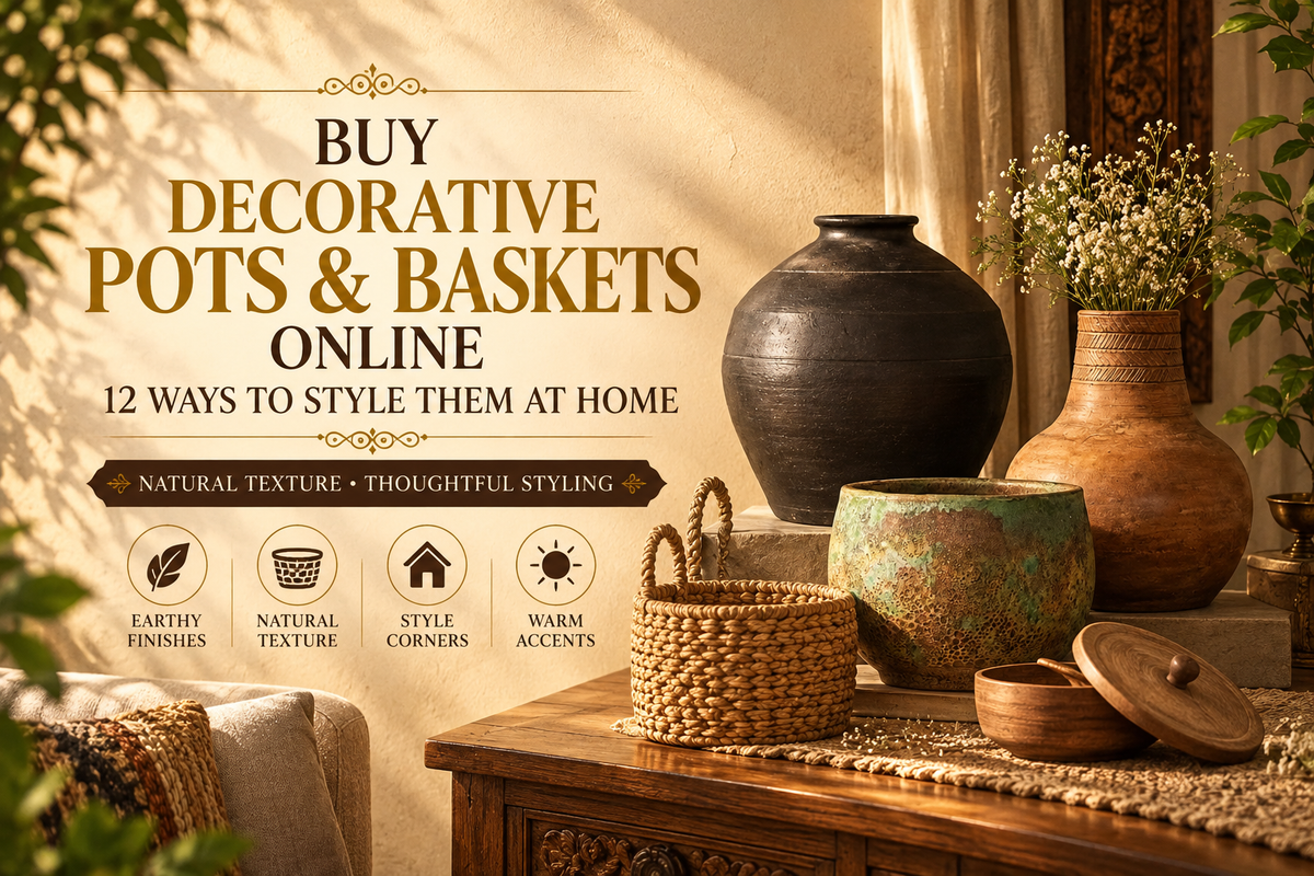 Buy Decorative Pots & Baskets Online: 12 Ways to Style Them at Home