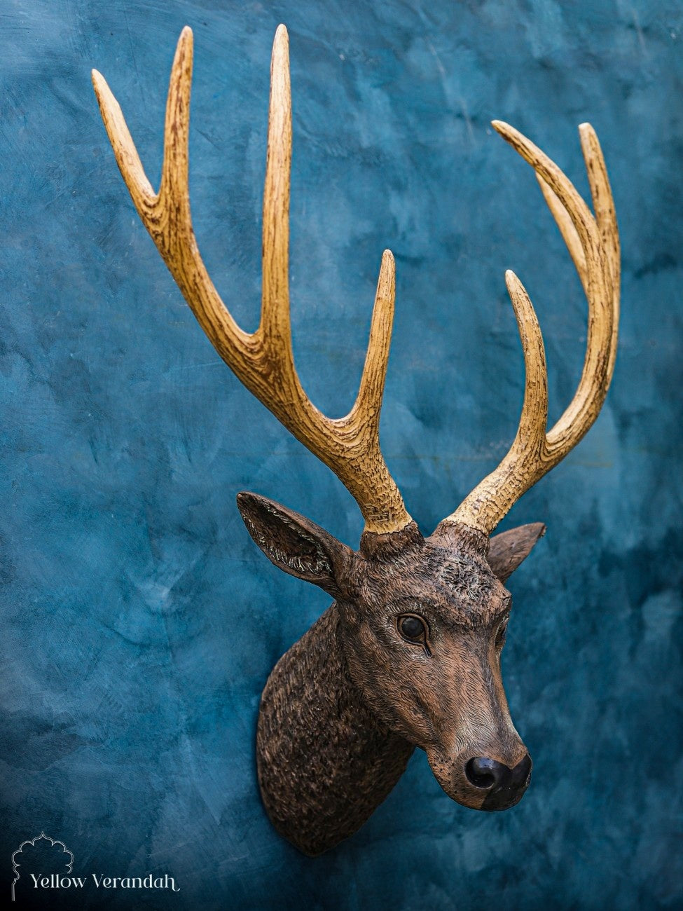 Regal Deer Head Wall Sculpture – Yellow Verandah