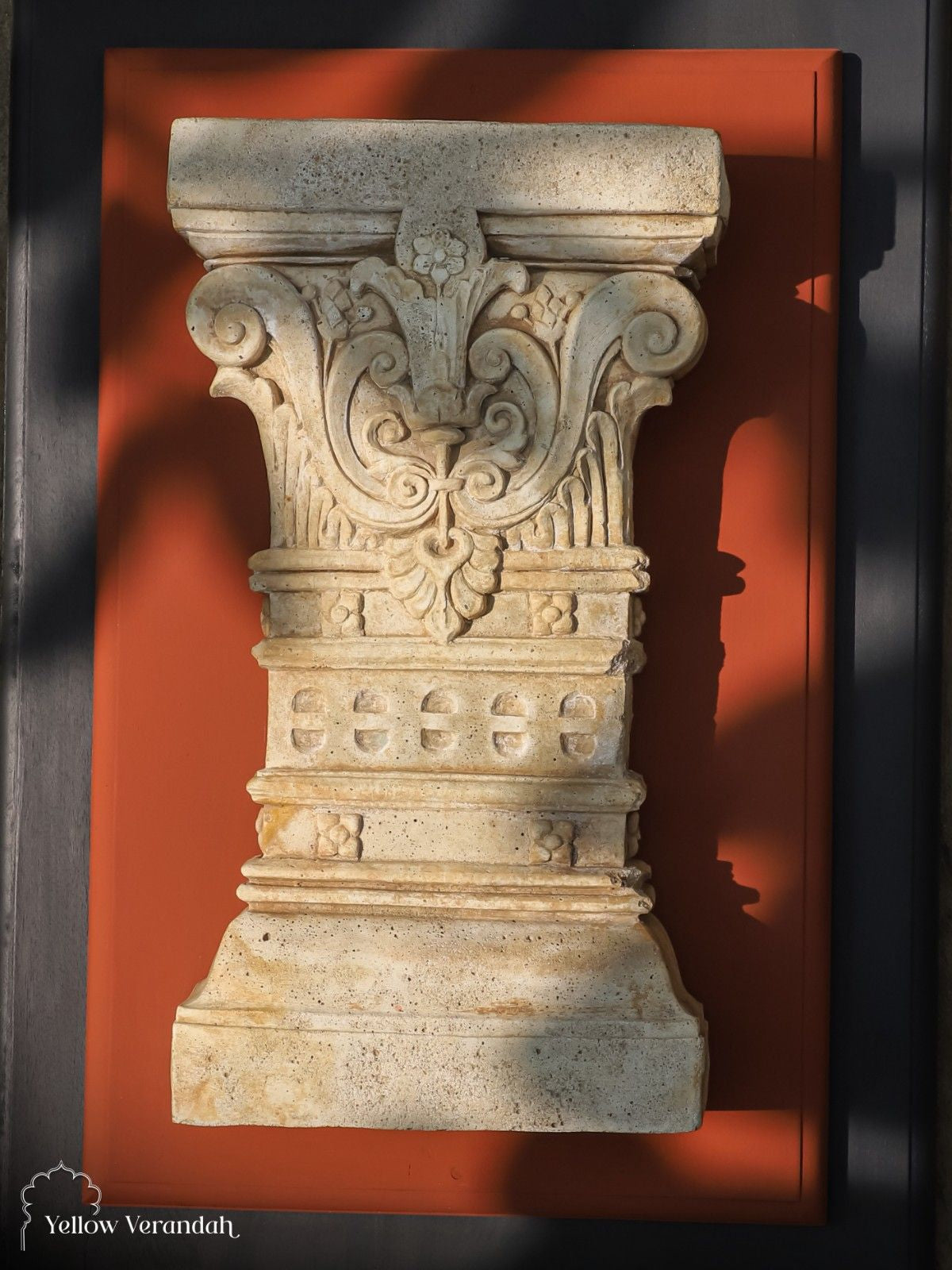 Vintage Stone Capital Carving Wall Frame