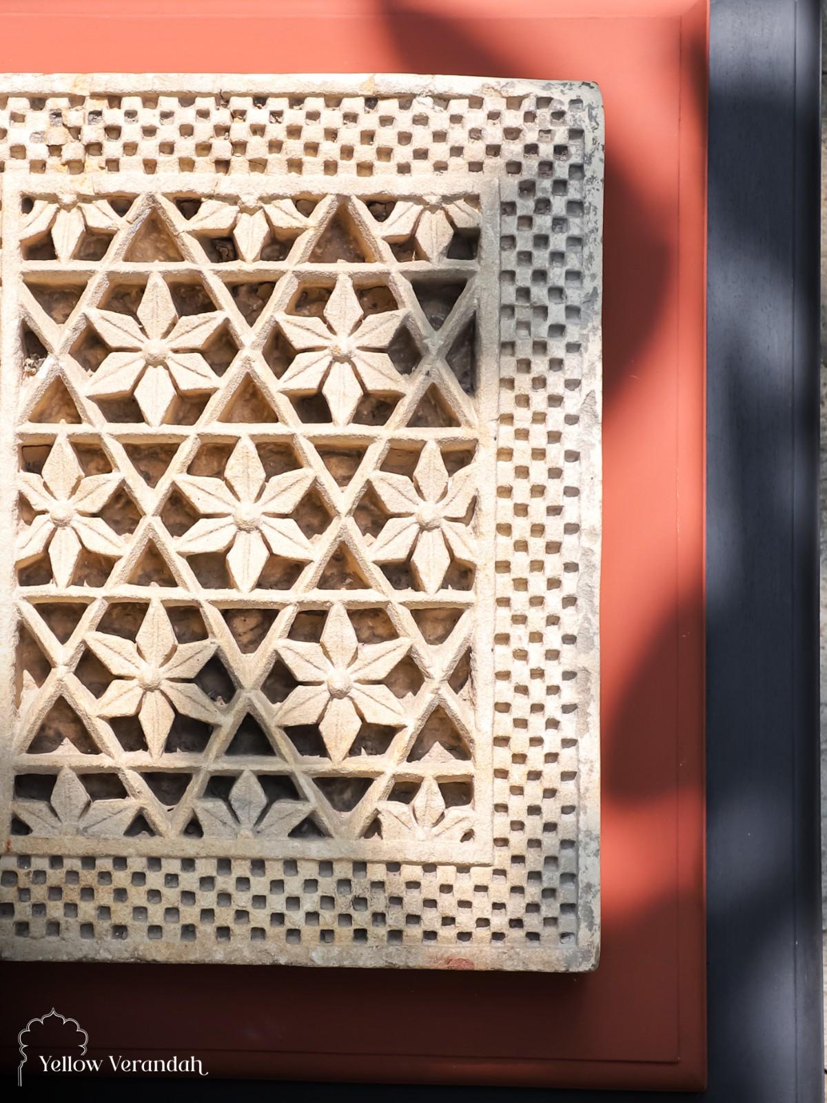 Handcarved Stone Jali Wall Frame