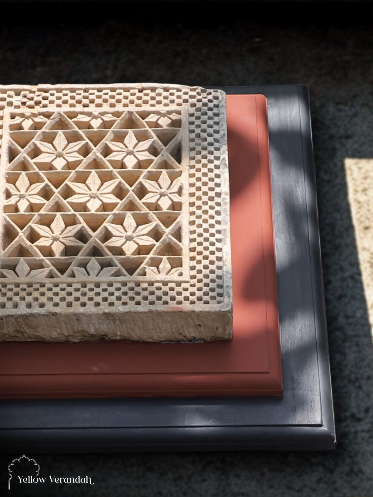 Handcarved Stone Jali Wall Frame