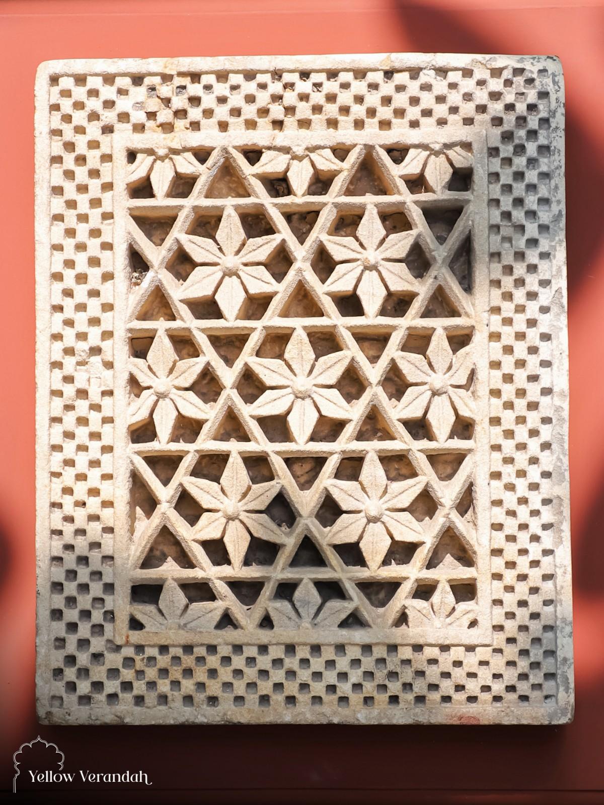 Handcarved Stone Jali Wall Frame