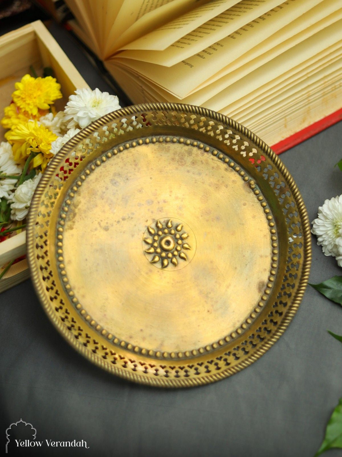 Vintage Brass Plate - 9"