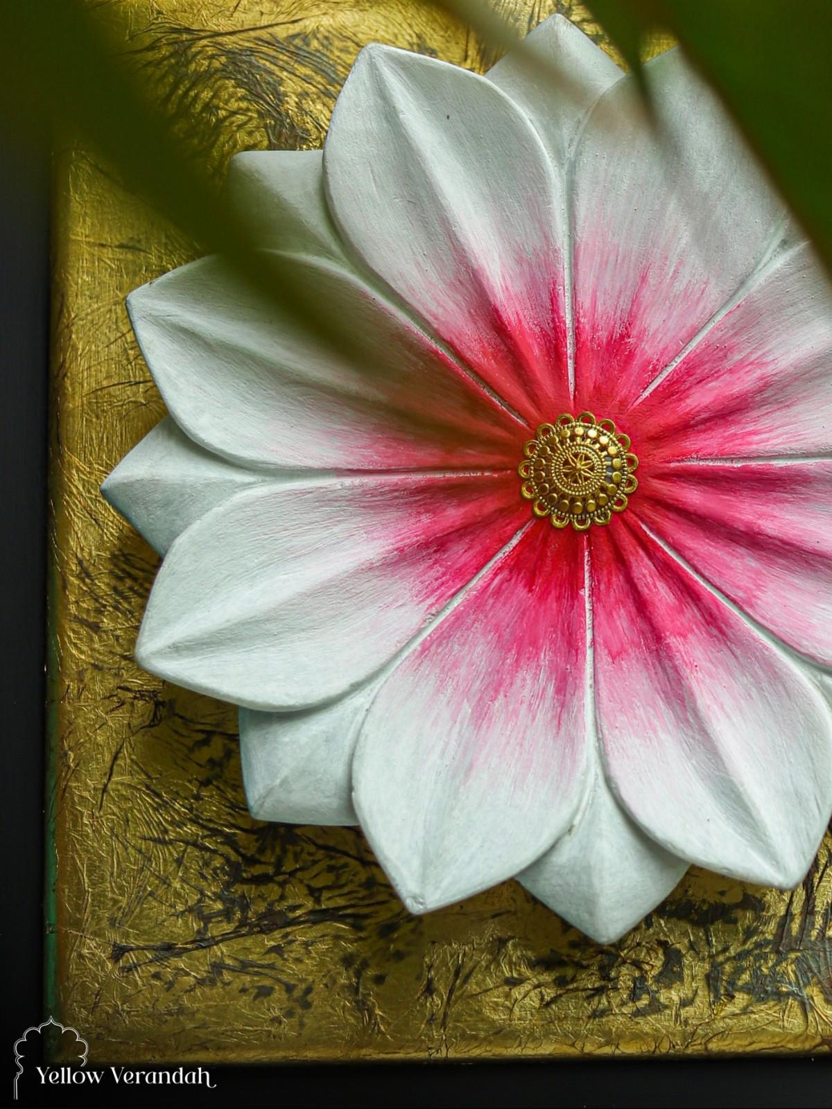 Marble Lotus Flower Wall Frame