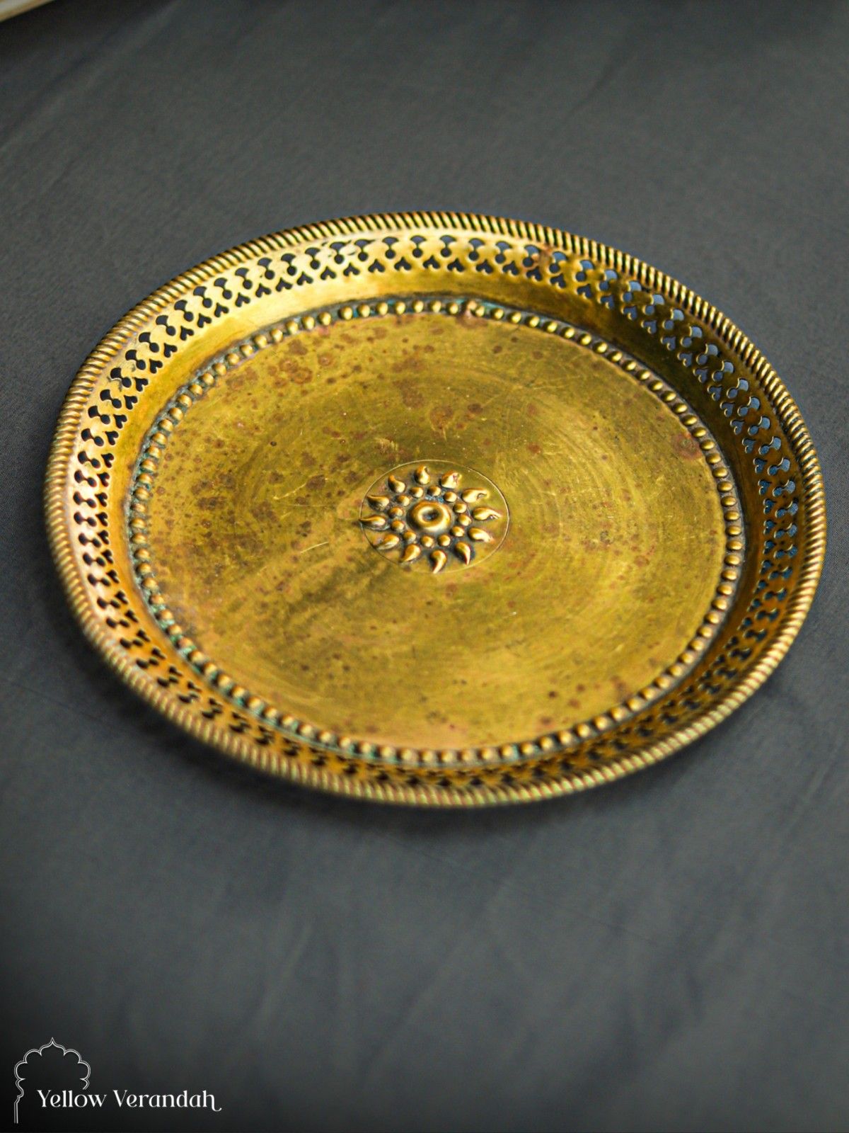 Vintage Brass Plate - 9"