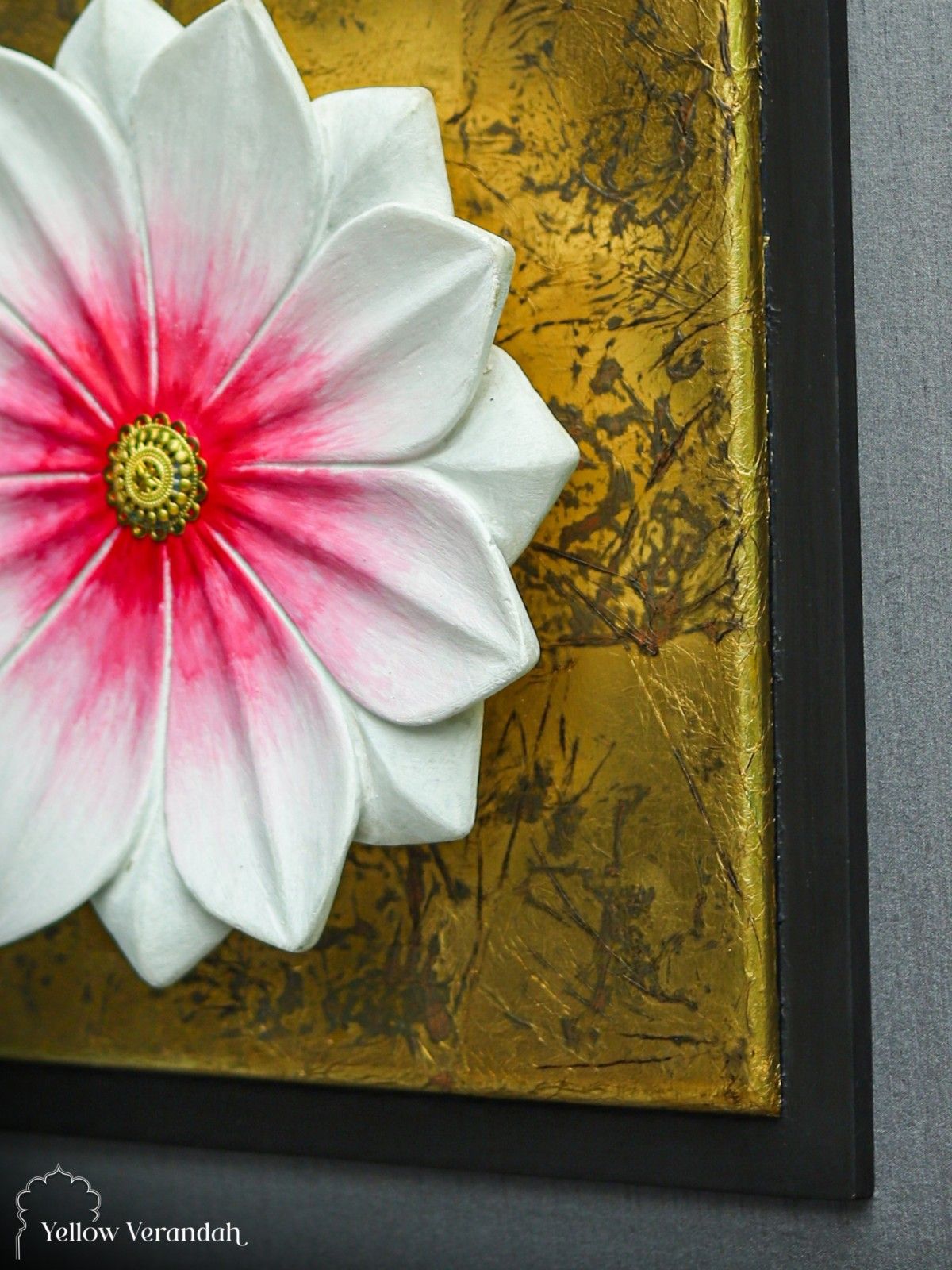 Marble Lotus Flower Wall Frame