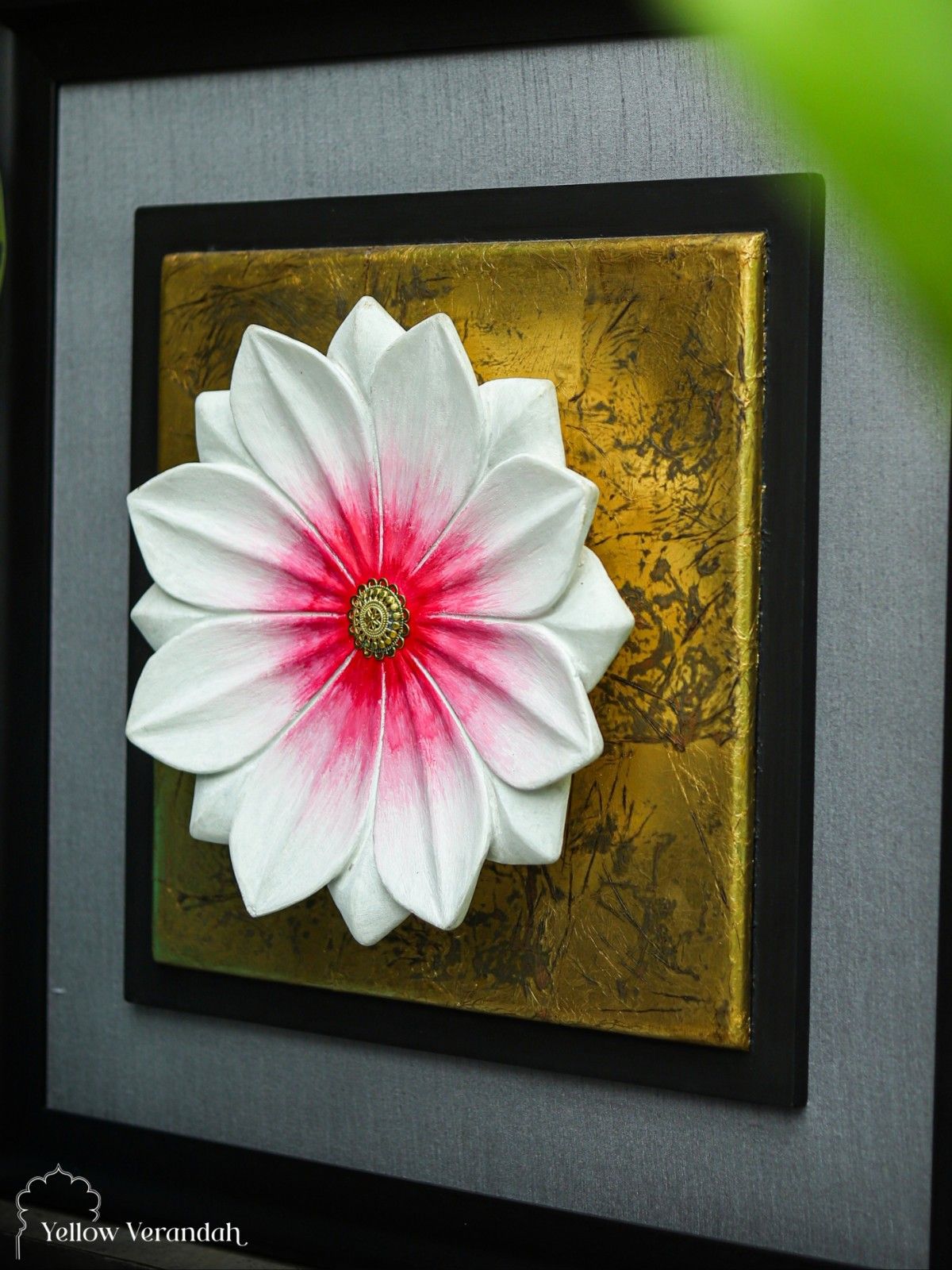 Marble Lotus Flower Wall Frame
