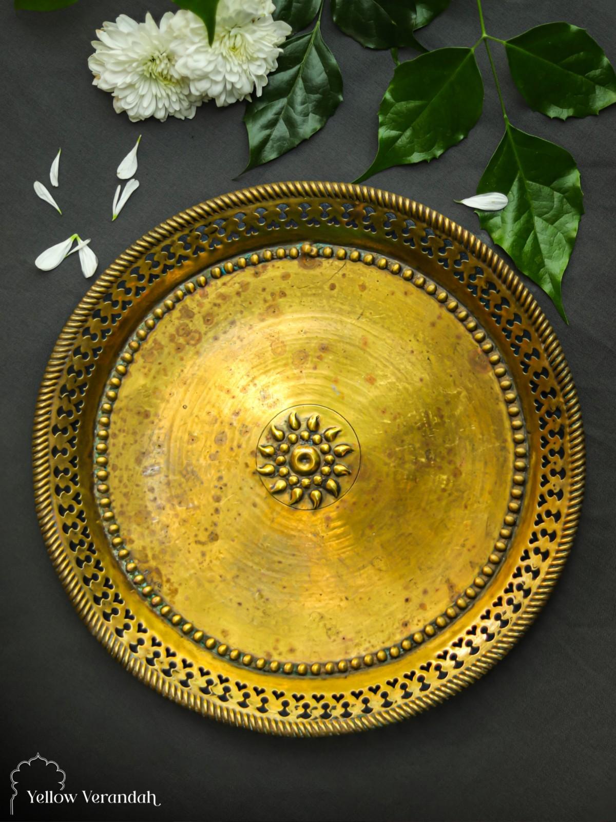 Vintage Brass Plate - 9"