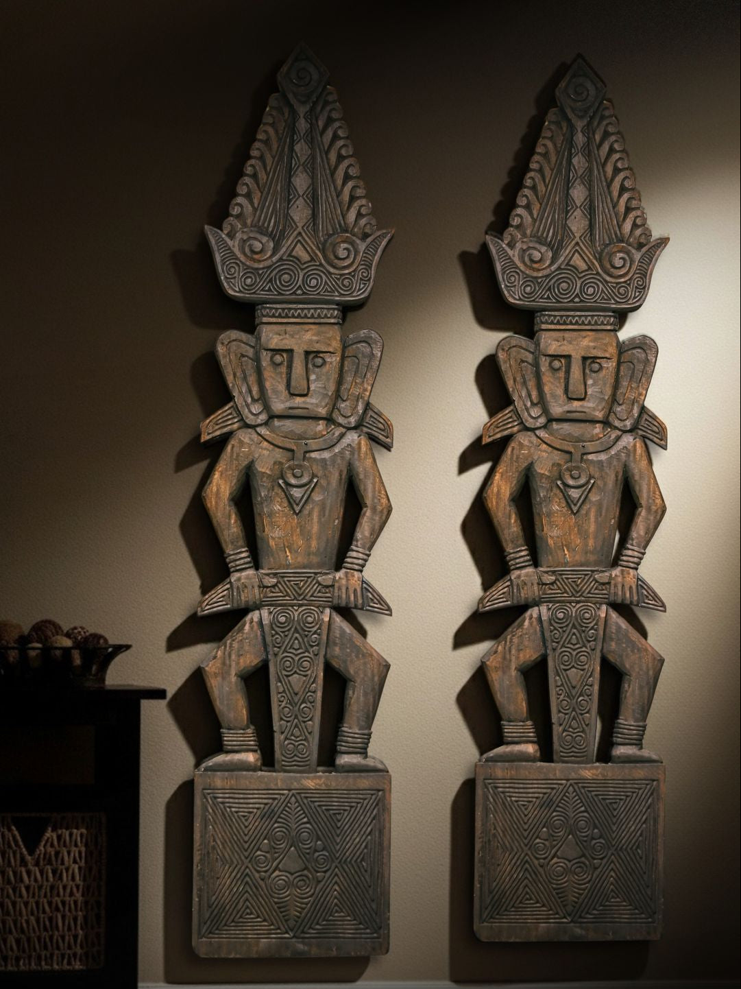 Wooden African Totem Wall Art