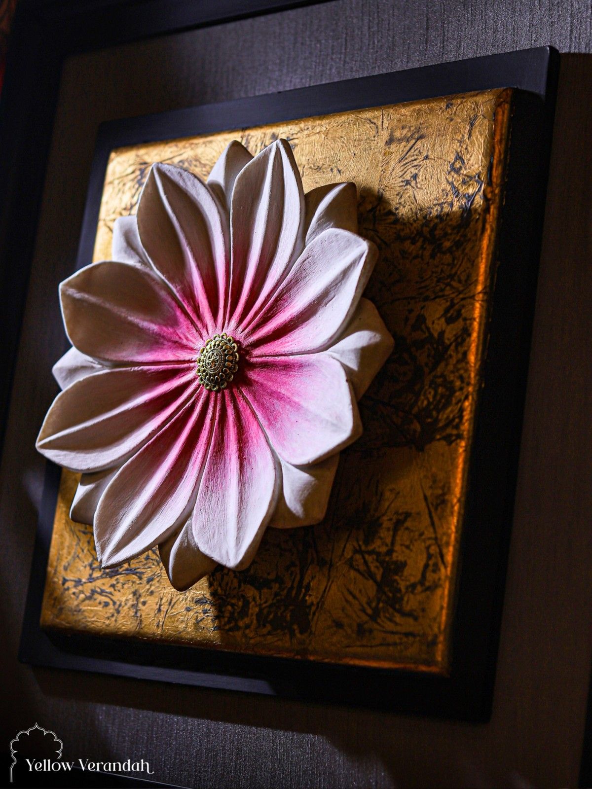 Marble Lotus Flower Wall Frame