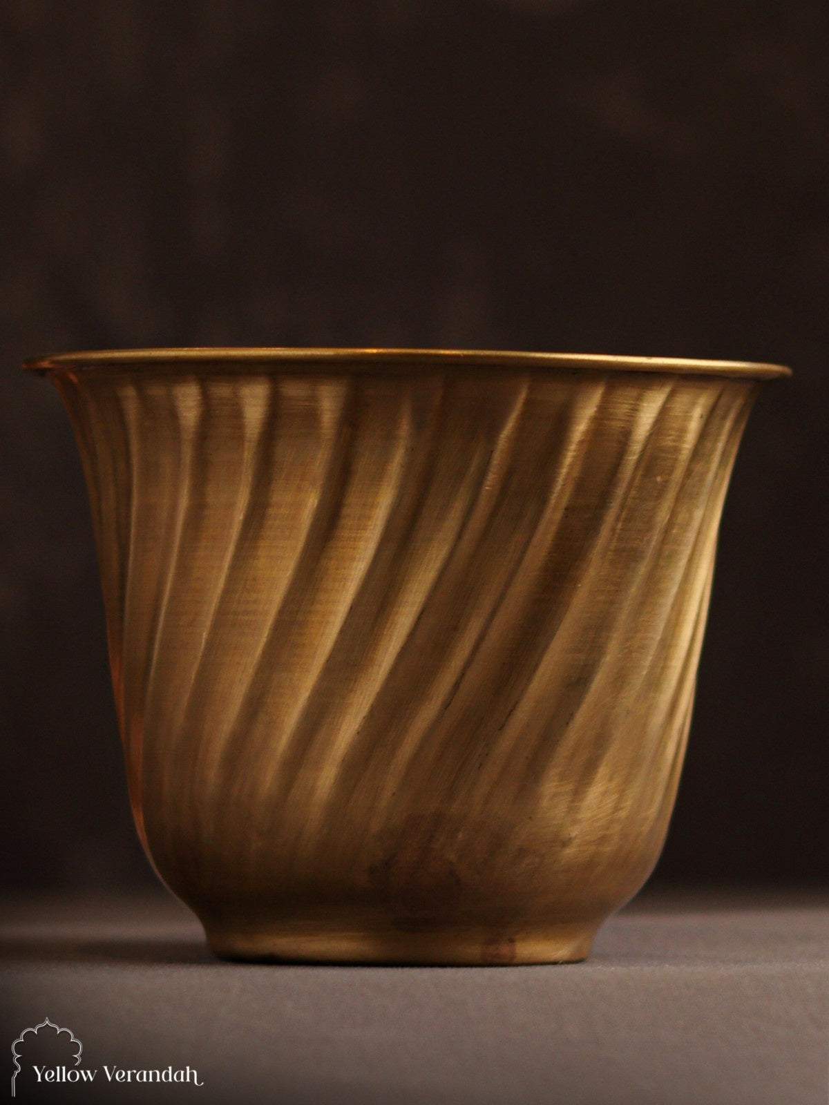 Vintage Brass Carving Planter