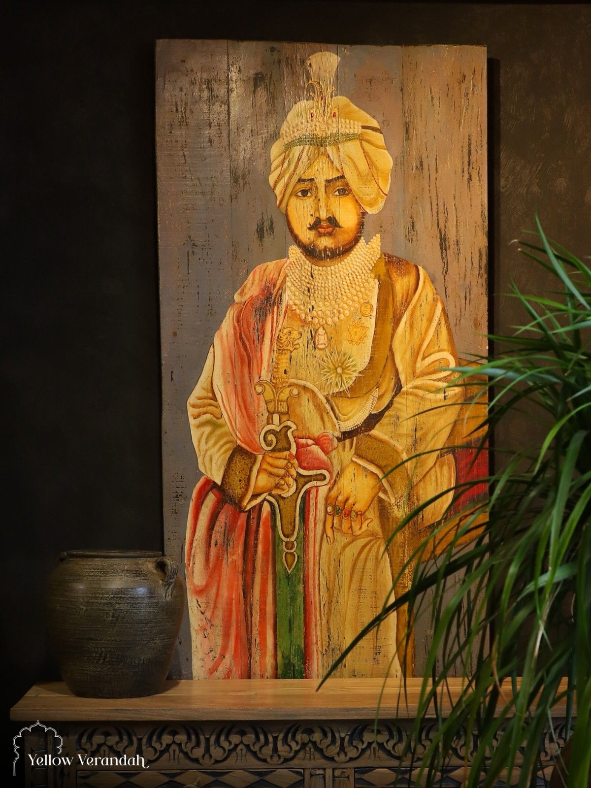 Royal Indian King Portrait Wall Decor