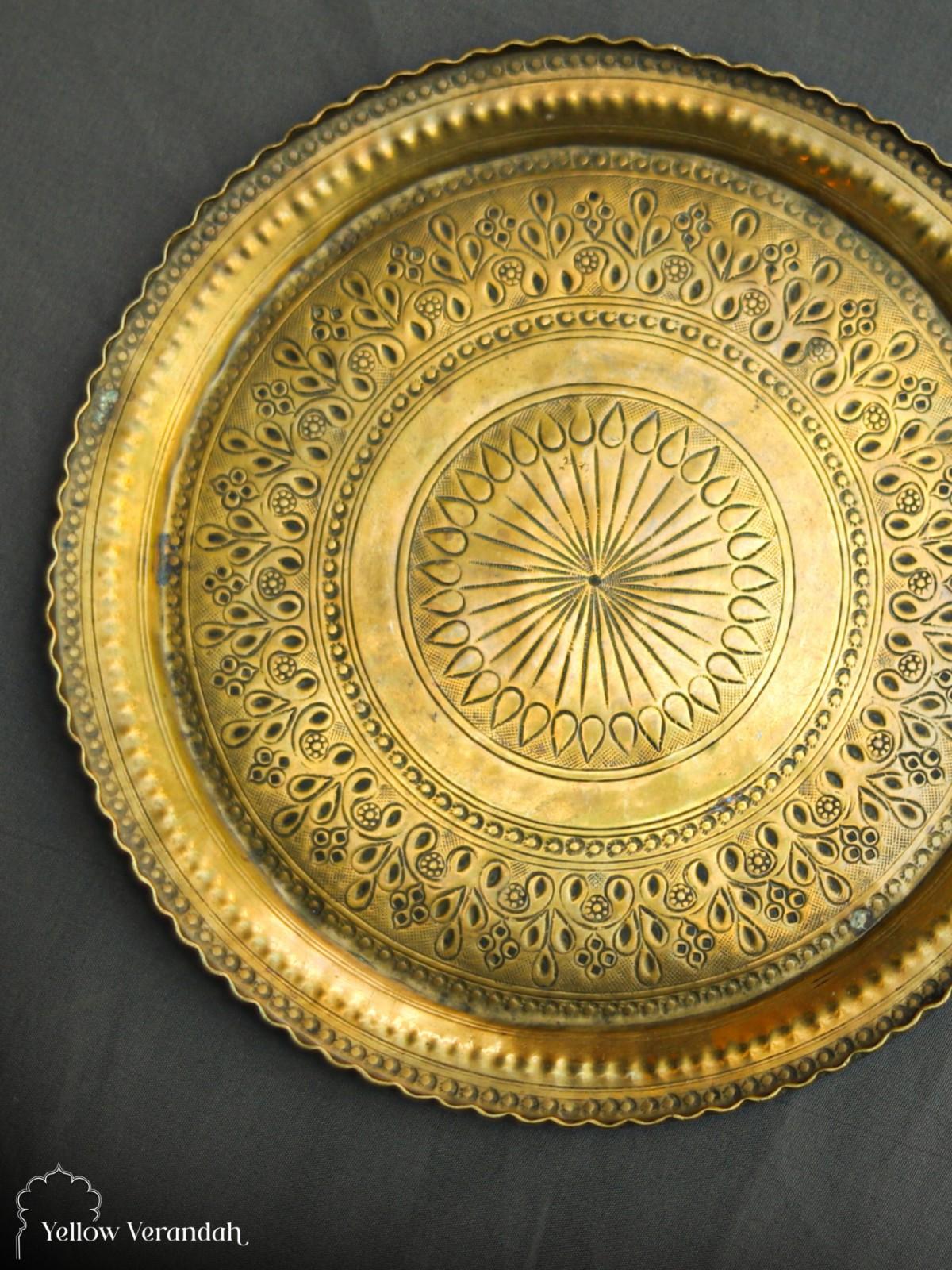 Vintage Brass Plate - 8.5"