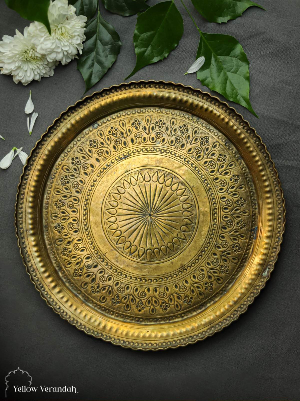Vintage Brass Plate - 8.5"