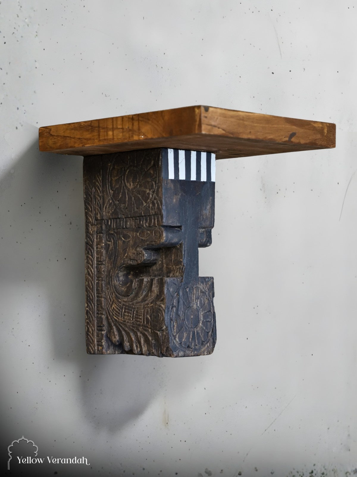 Antique Wooden Bracket Wall Shelf