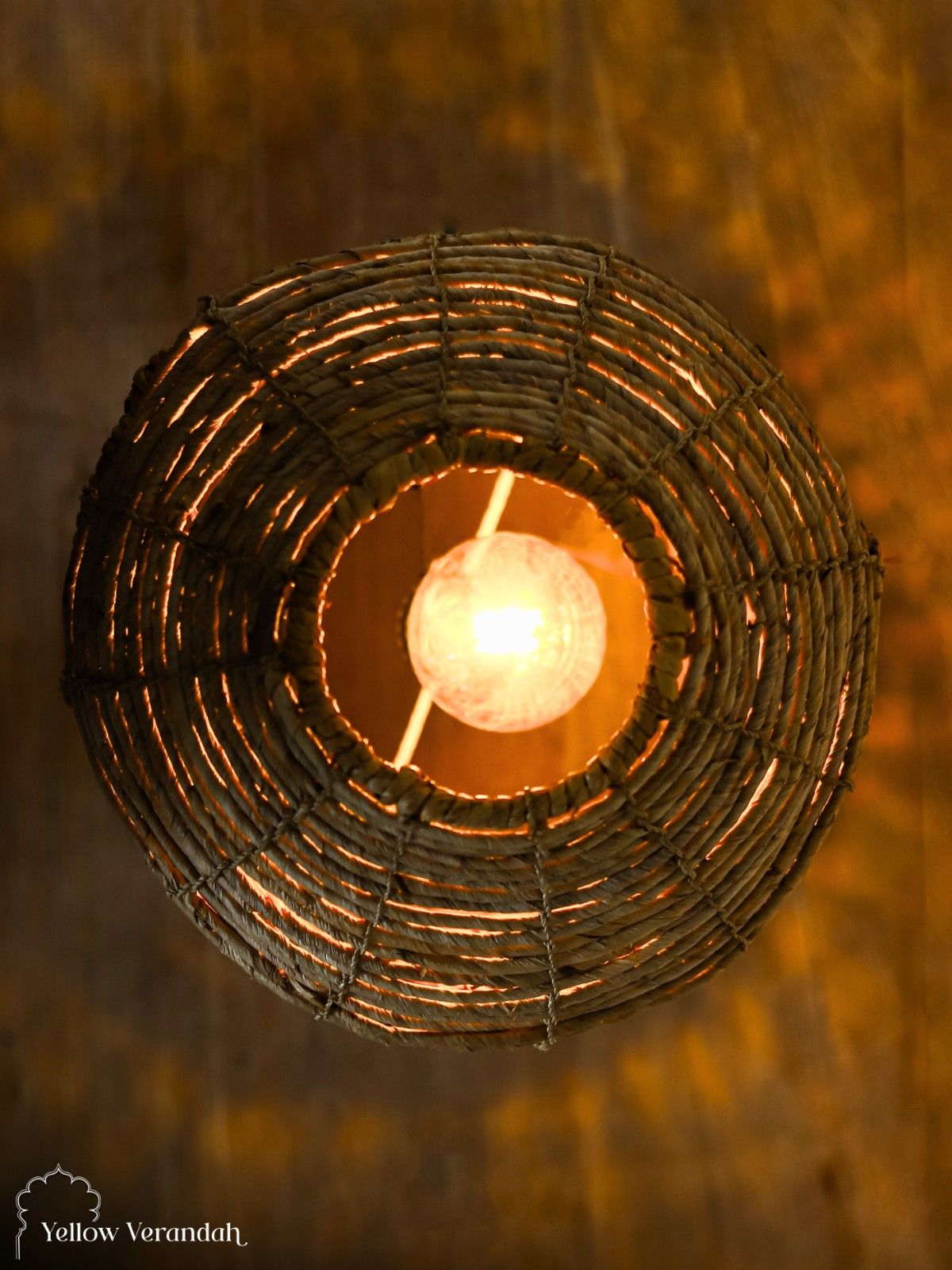 Woven Banana Fibre Table Lamp