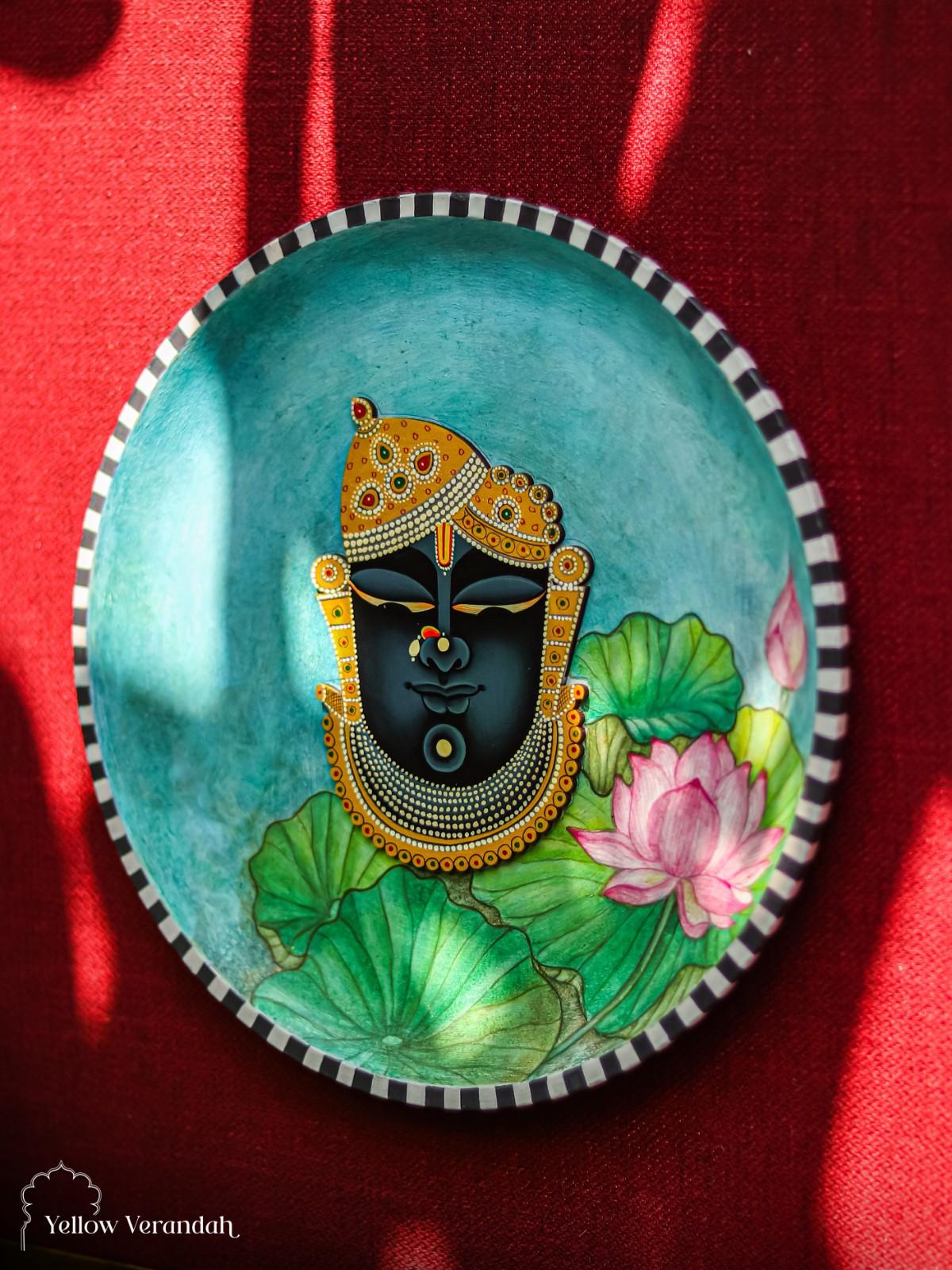 Shreenath Ji With Lotus Wall Art