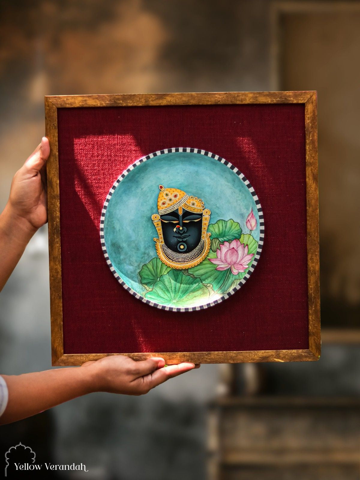 Shreenath Ji With Lotus Wall Art