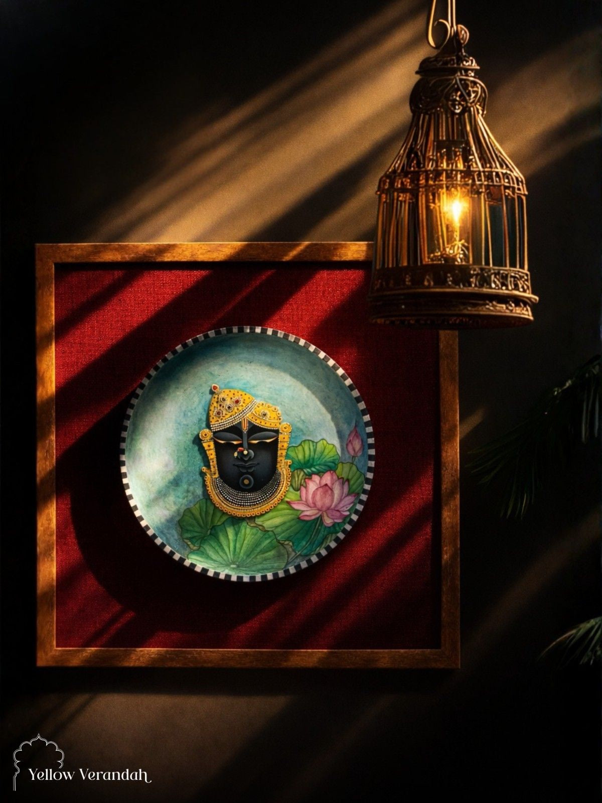Shreenath Ji With Lotus Wall Art