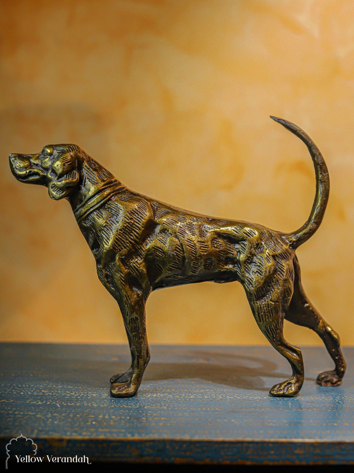 Brass Dog Decor Sculpture