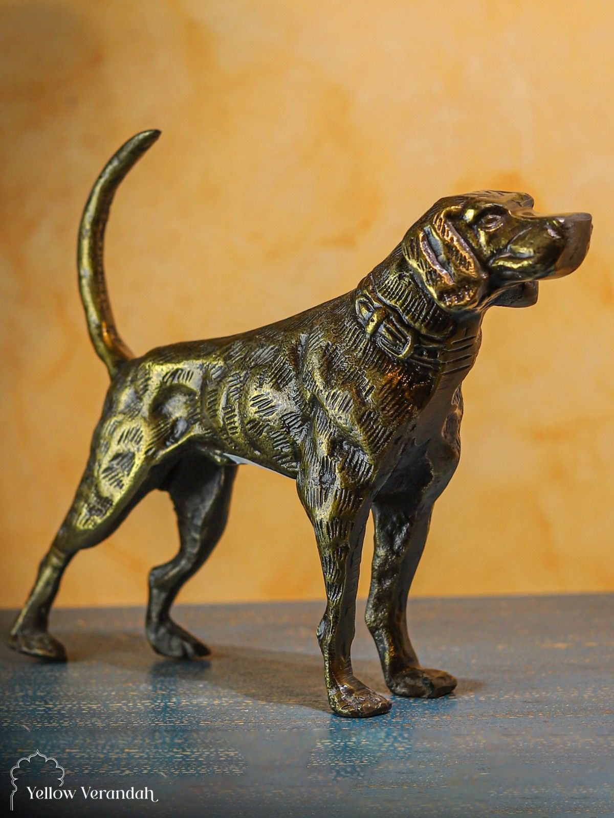 Brass Dog Decor Sculpture
