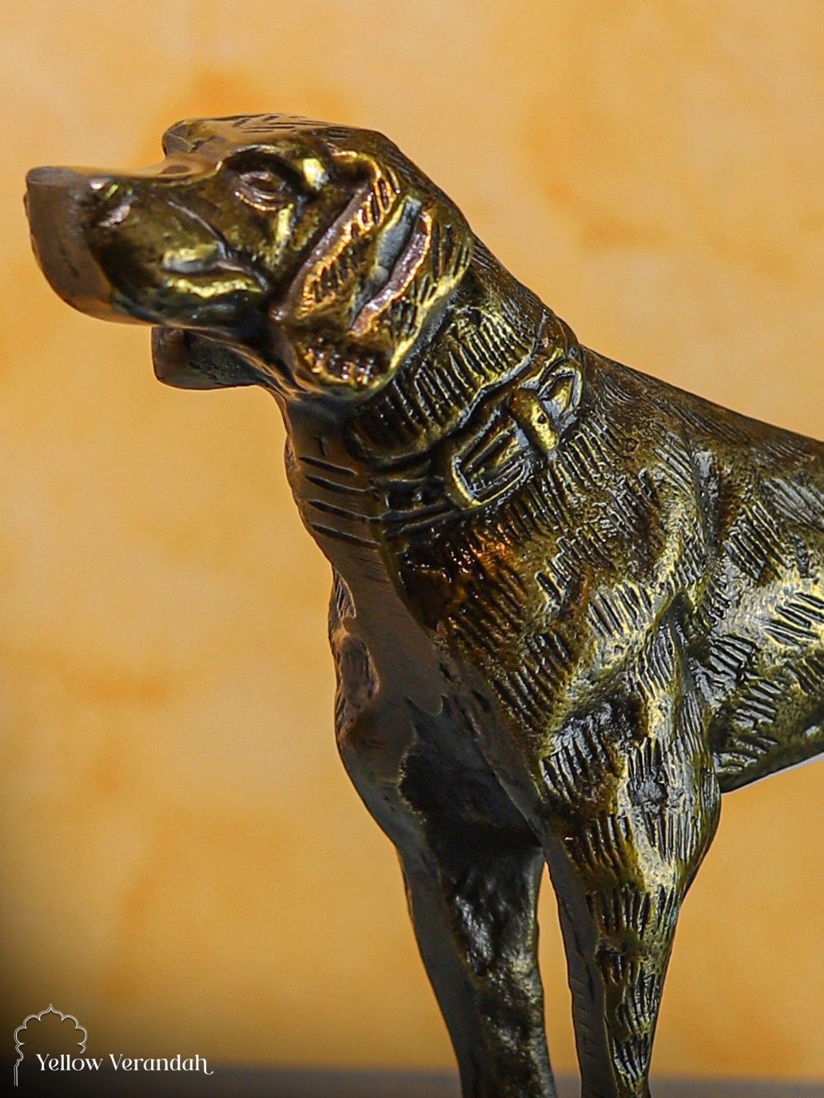 Brass Dog Decor Sculpture