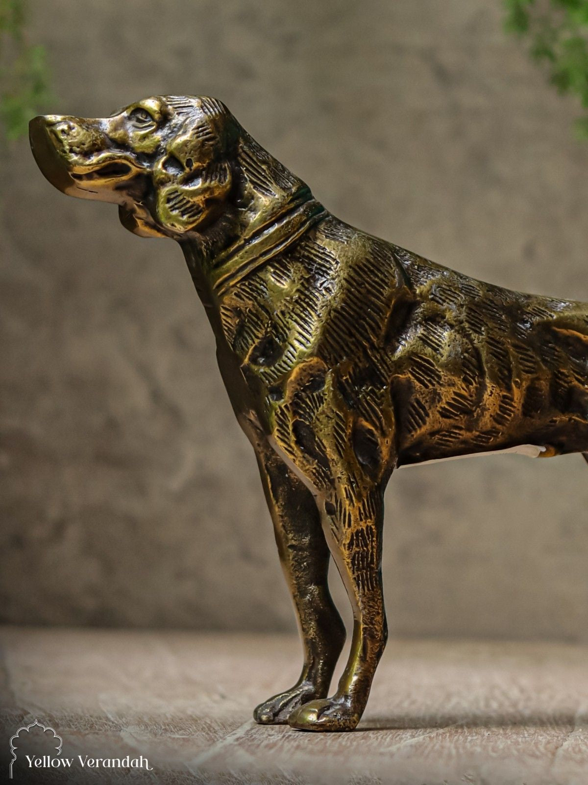Brass Dog Decor Sculpture
