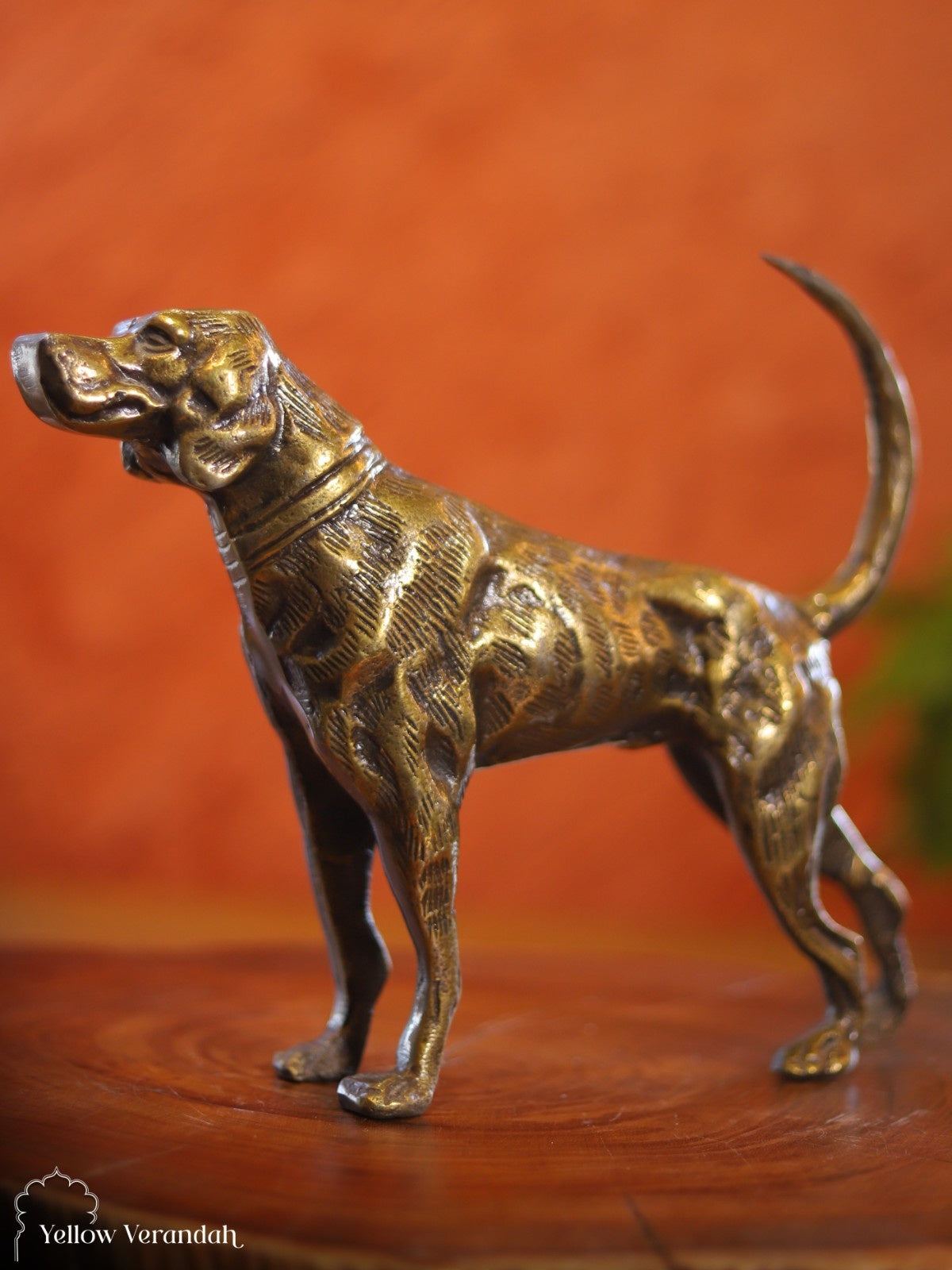 Brass Dog Decor Sculpture