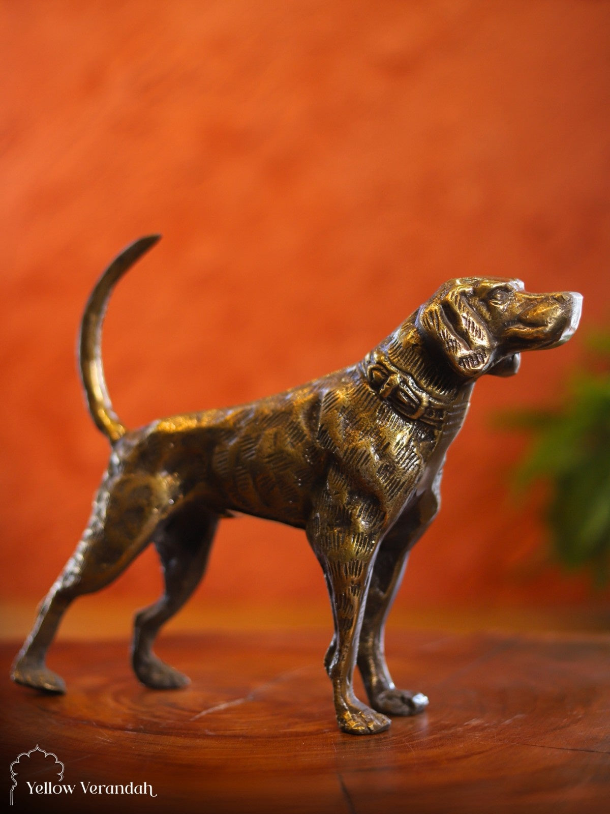 Brass Dog Decor Sculpture