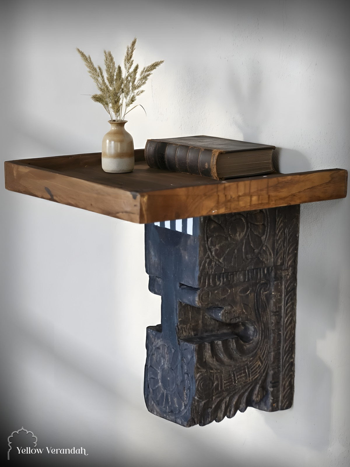 Antique Wooden Bracket Wall Shelf