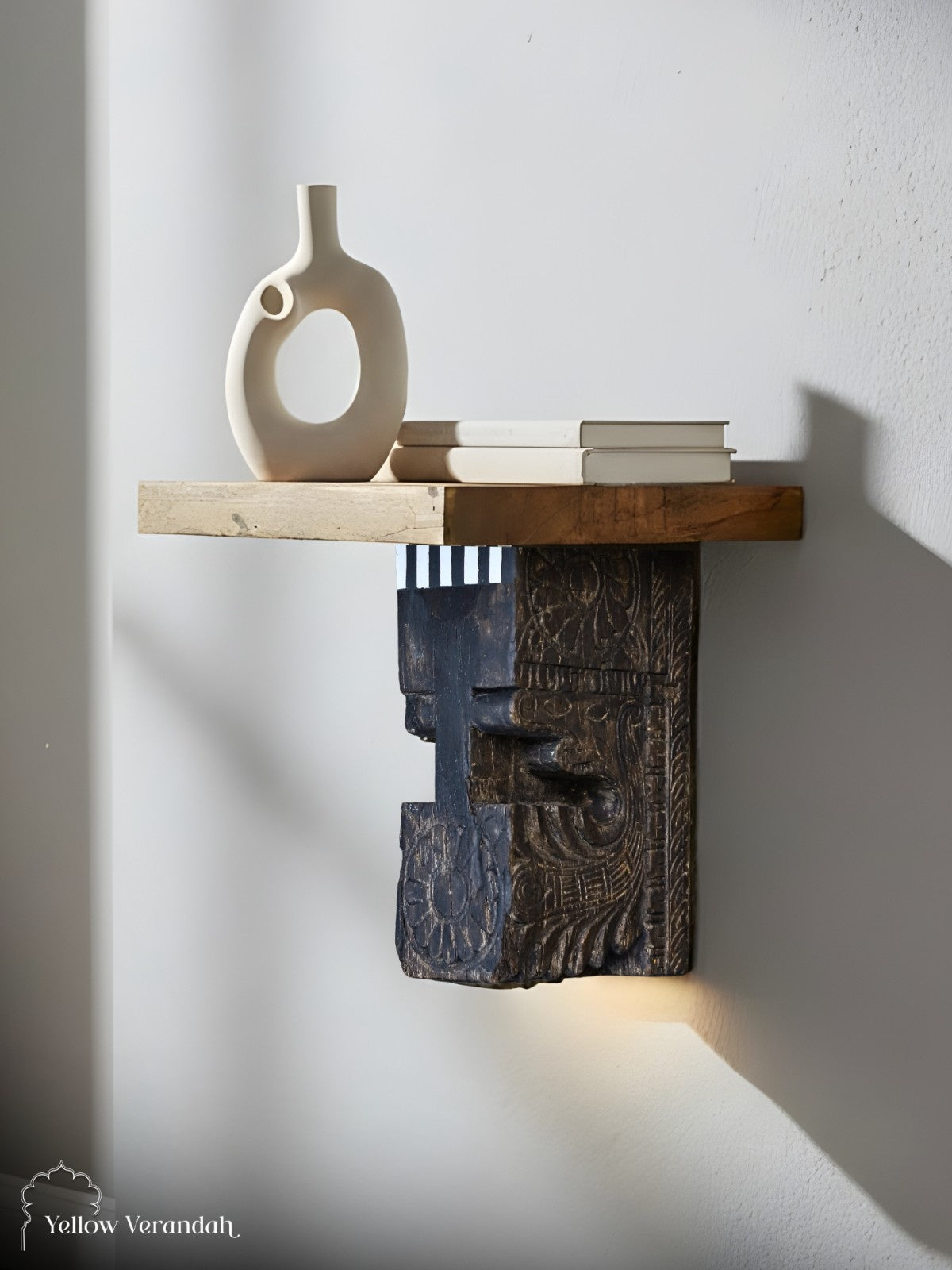 Antique Wooden Bracket Wall Shelf