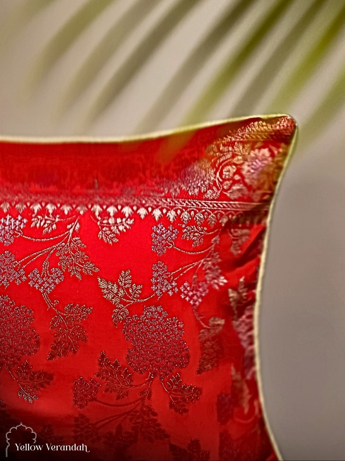 Kanchipuram Silk Cushion Cover - 18.5"x12.5"