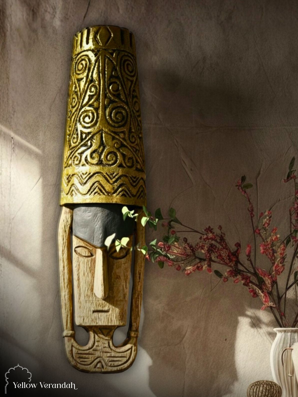 African Wooden Totem Wall Art