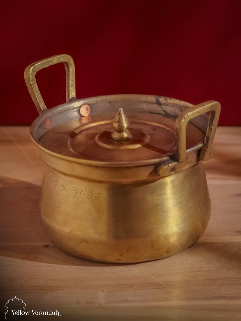 Vintage Brass Serving Pot With Lid