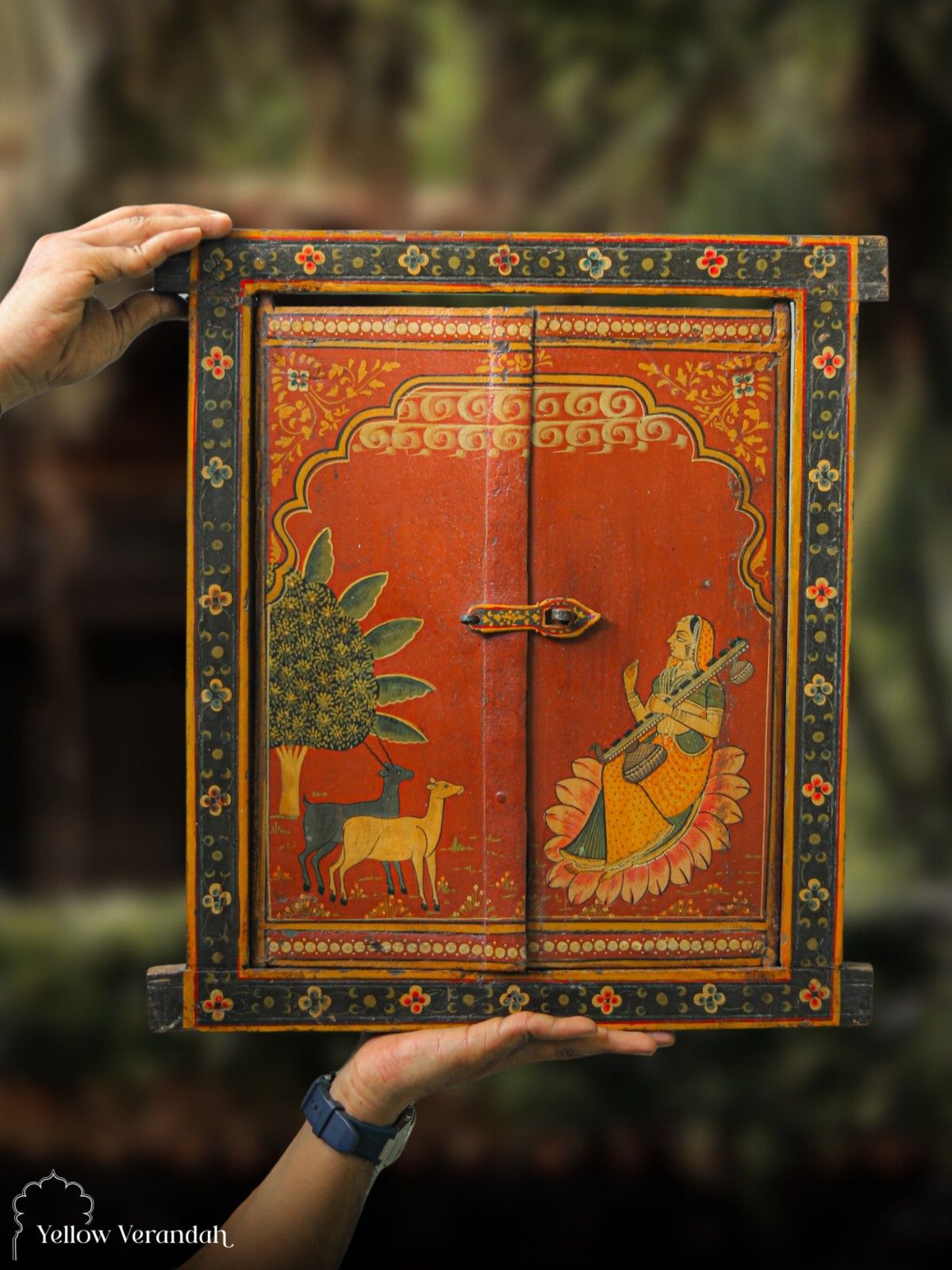Pichwai Handpainted Wall Panel Window