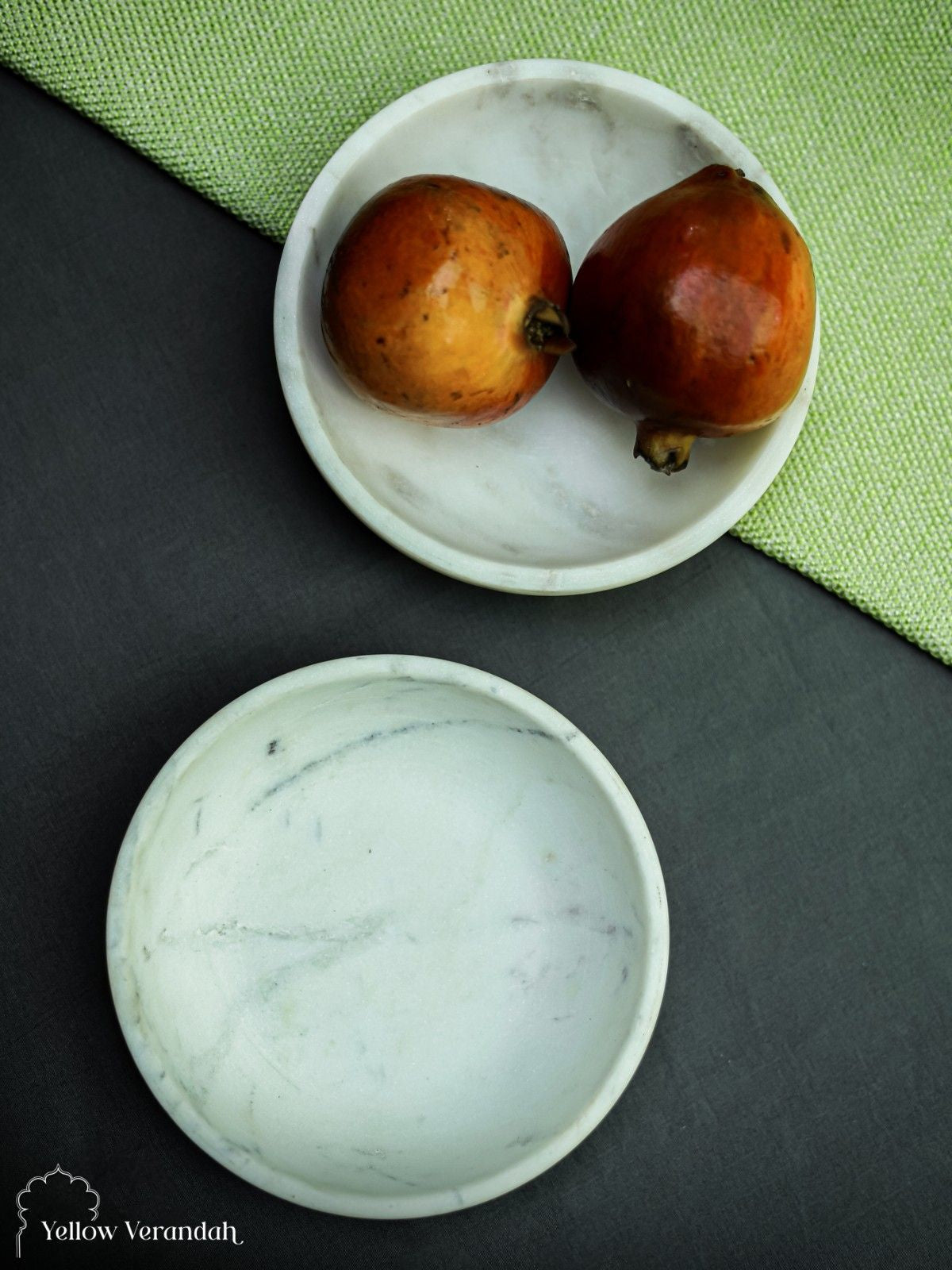 Marble Stone Serving Bowl - White