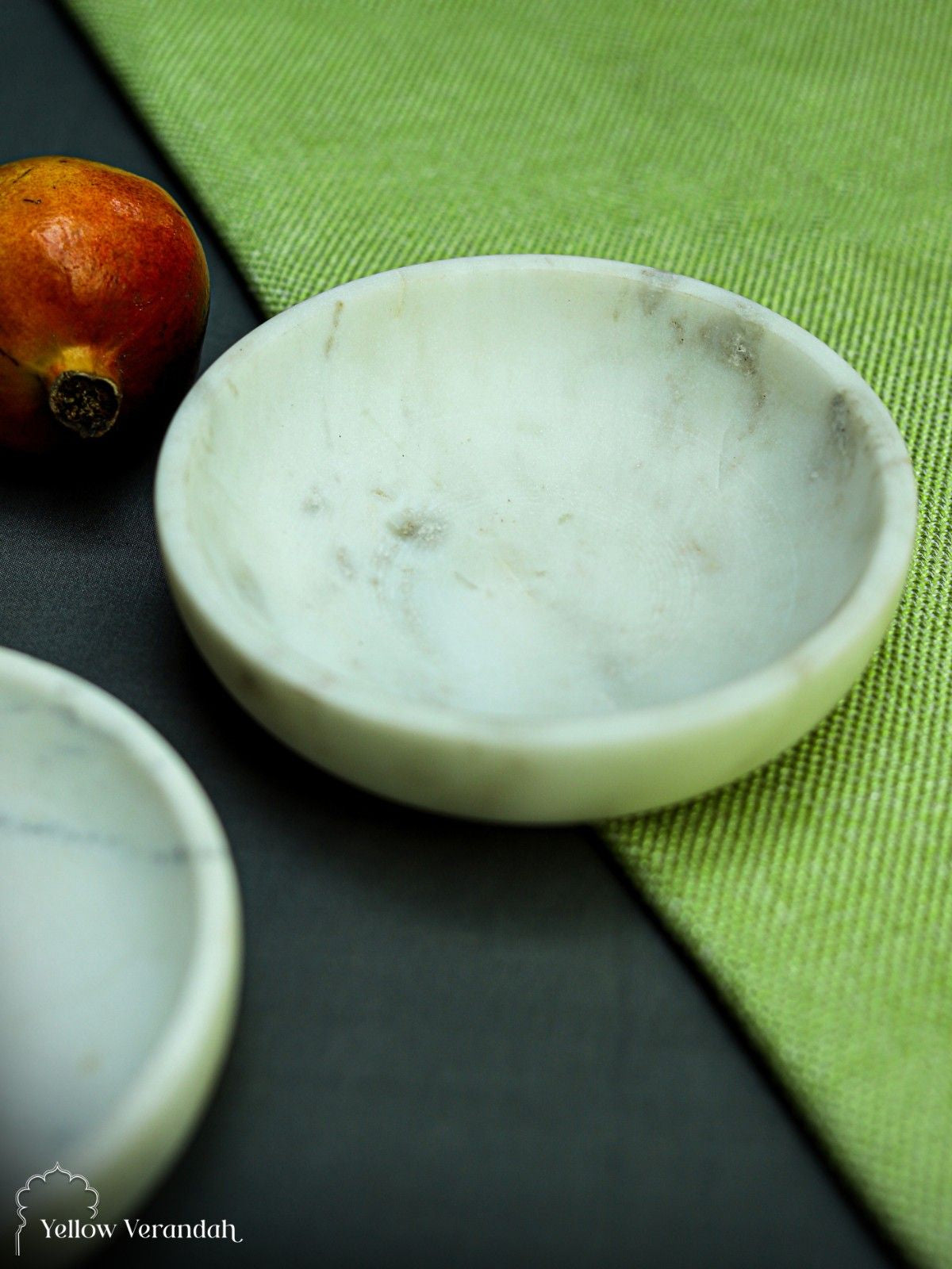 Marble Stone Serving Bowl - White