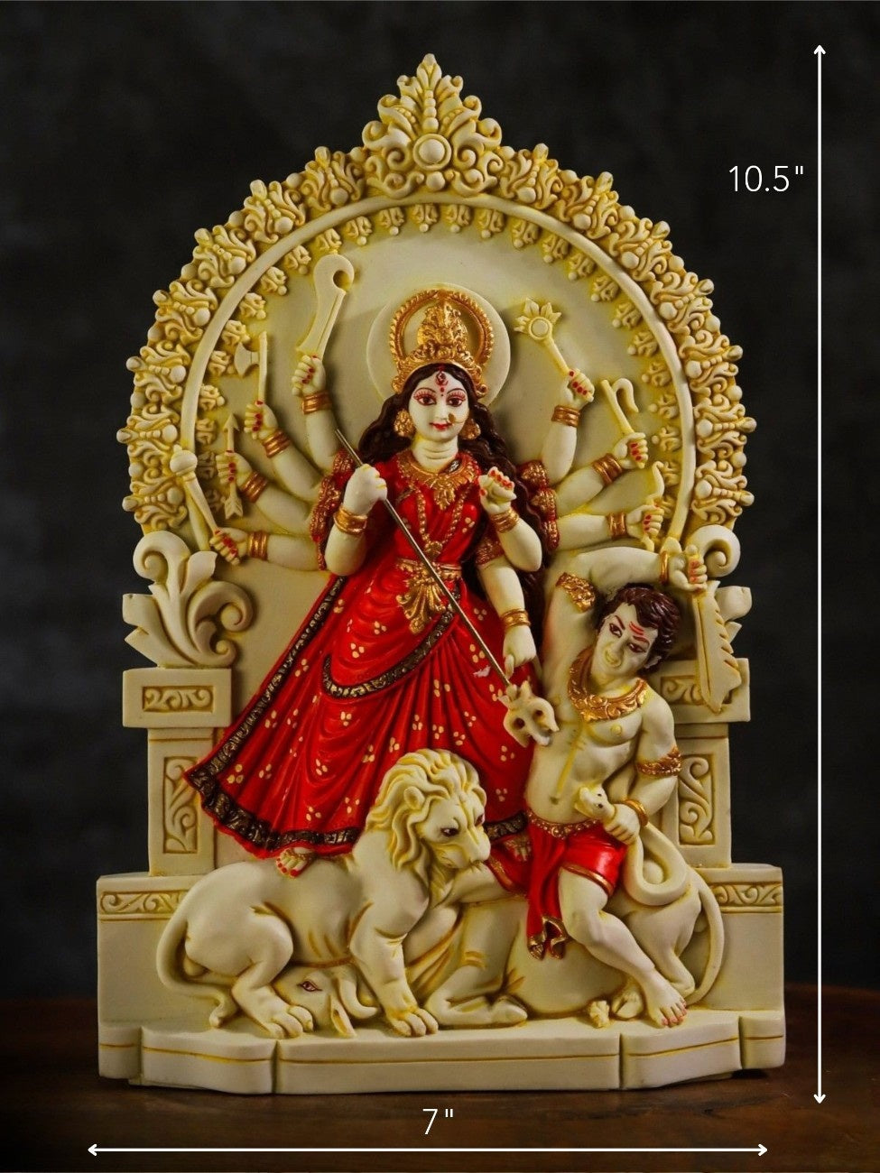 Durga Sculpture - Marble God Statue