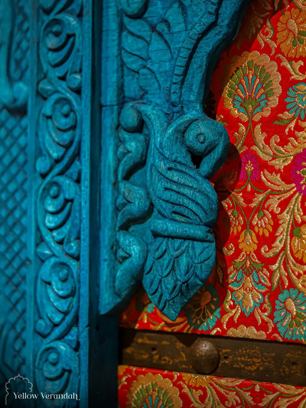 Wooden Blue Jharokha in Royal Banaras