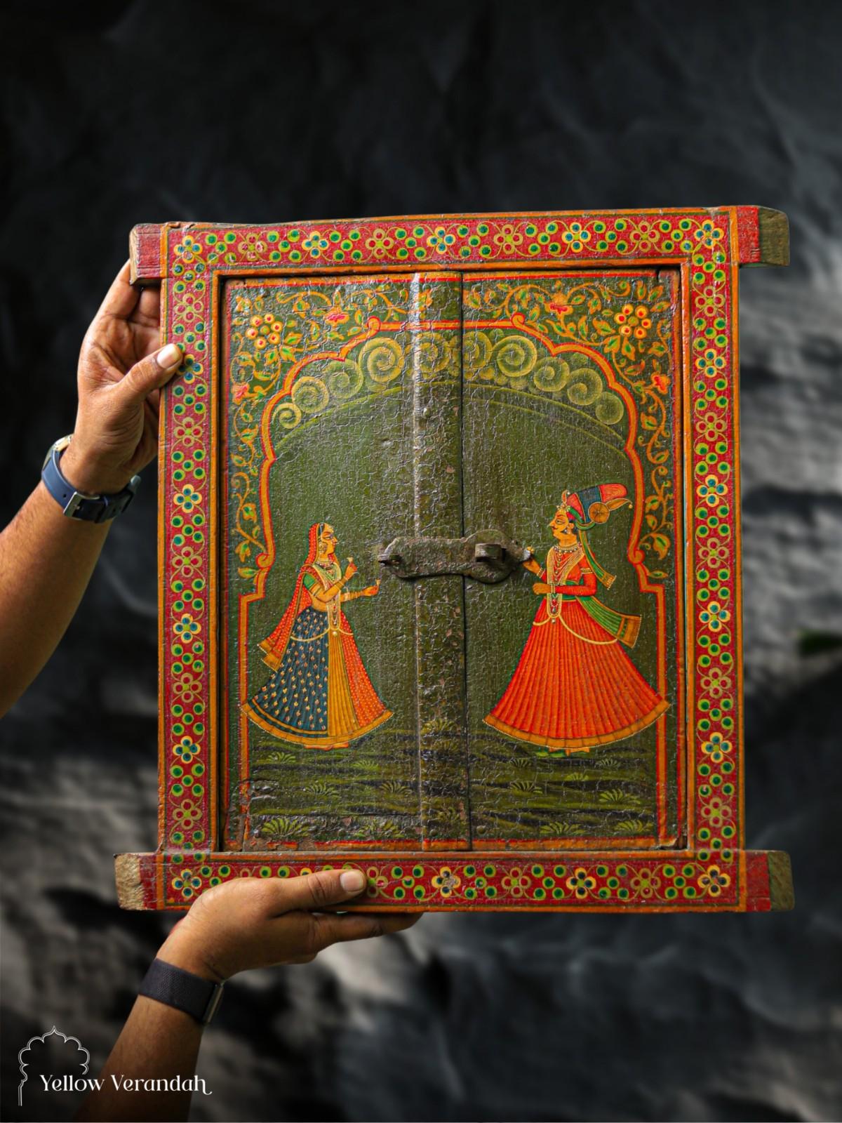 Pichwai Handpainted Wall Panel Window