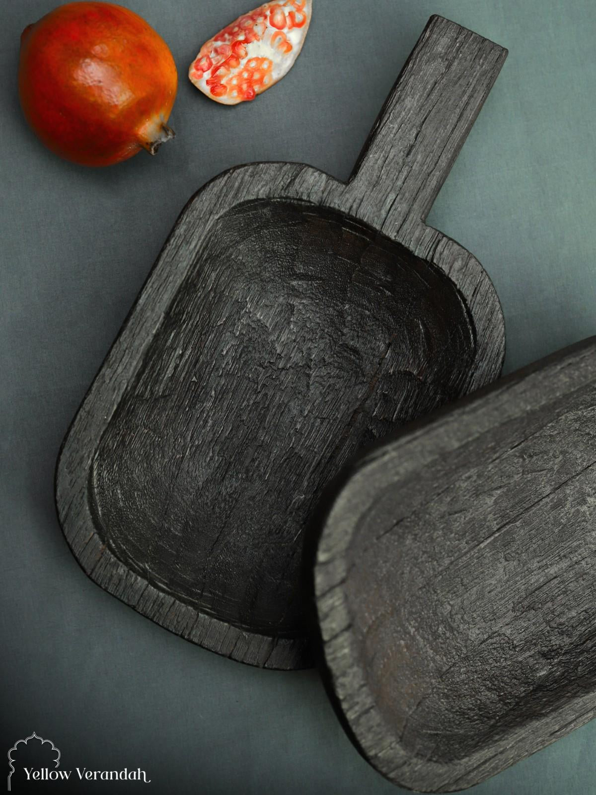 Teak Wood Serving Platter With Handle