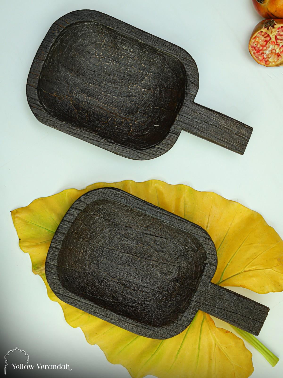 Teak Wood Serving Platter With Handle