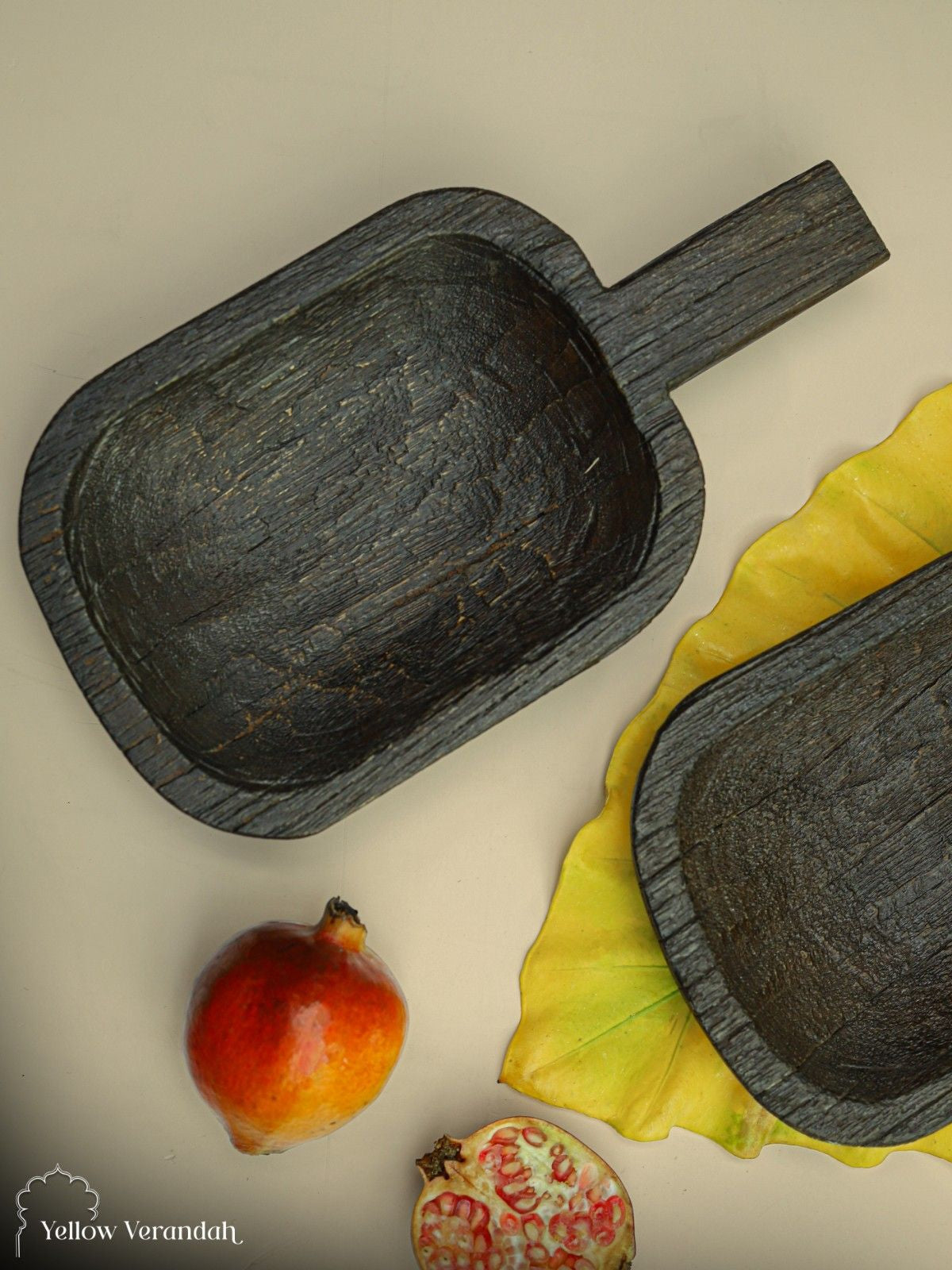 Teak Wood Serving Platter With Handle