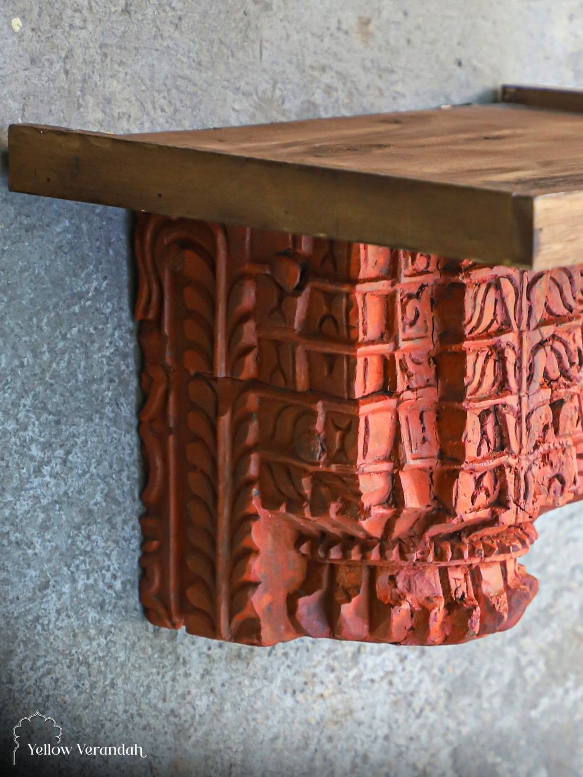 Antique Wooden Bracket Wall Shelf