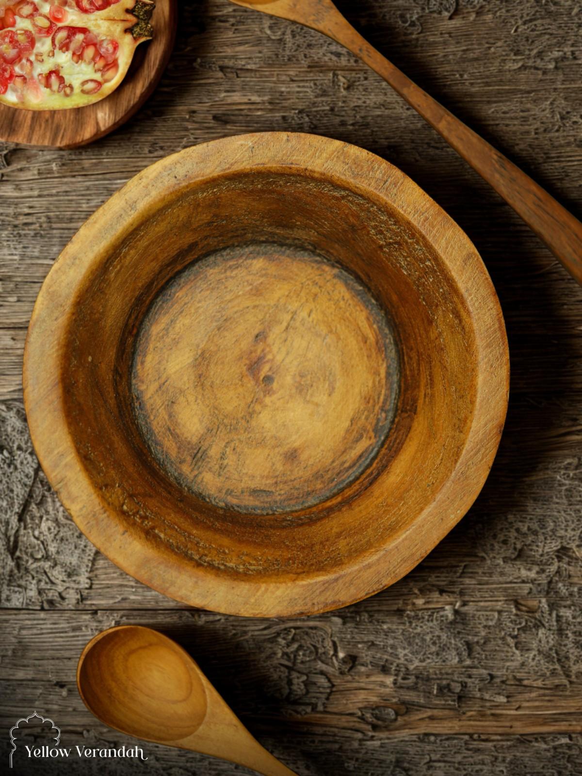 Teak Wood Serving Bowl - 7"