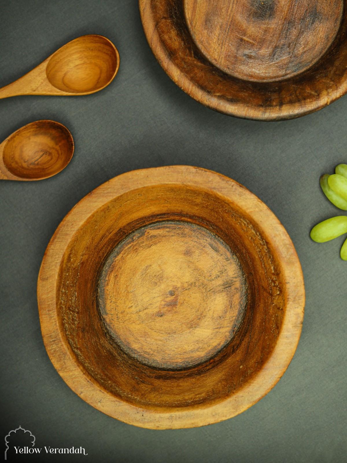 Teak Wood Serving Bowl - 7"