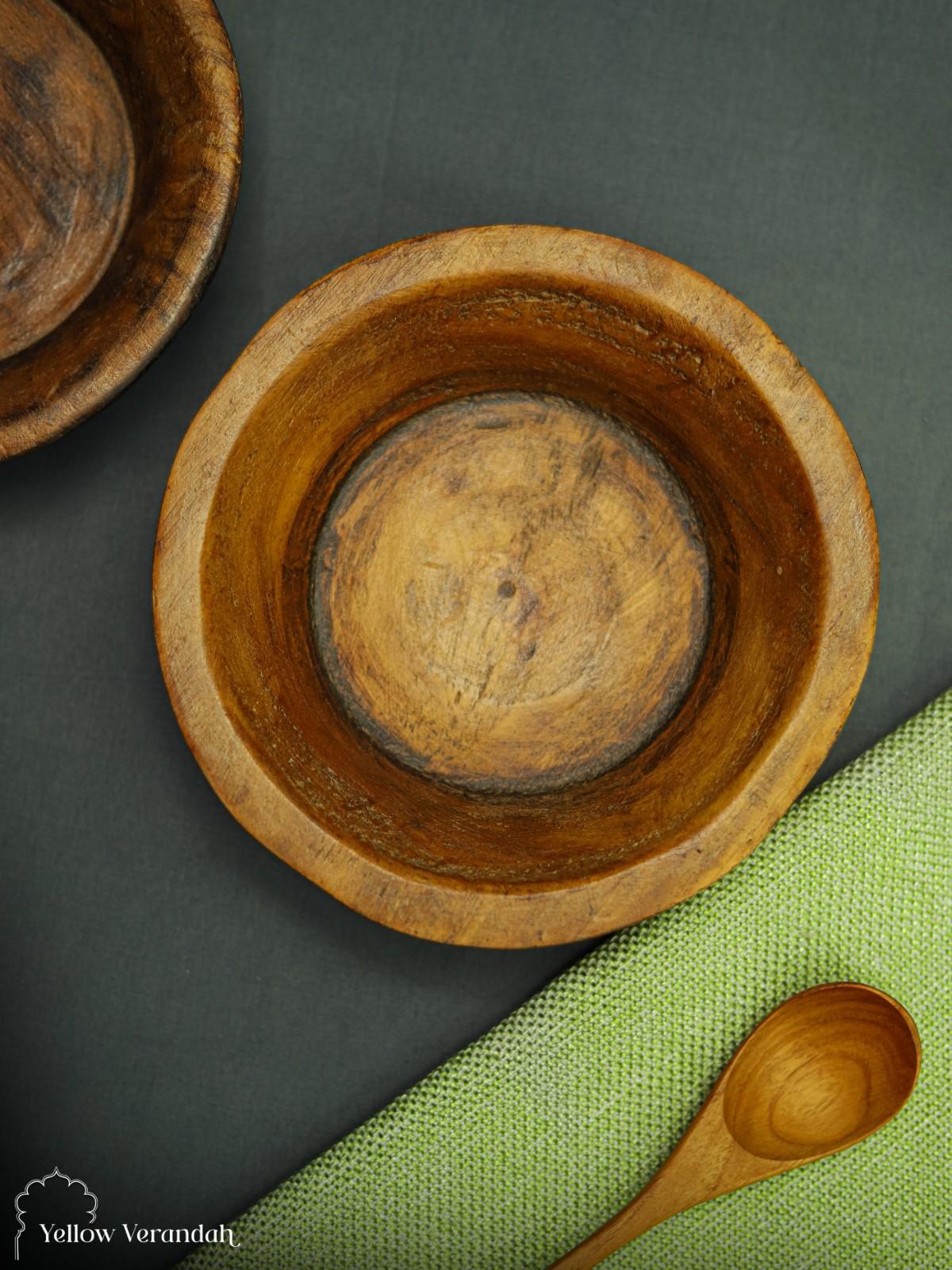 Teak Wood Serving Bowl - 7"